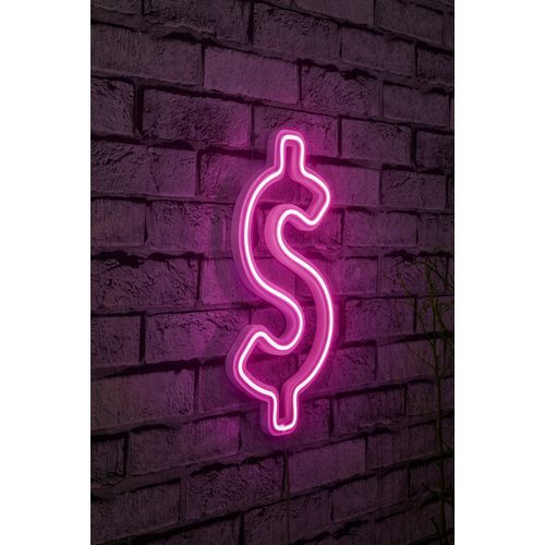 Wallity Ukrasna plastična LED rasvjeta, Dollar Sign - Pink slika 1