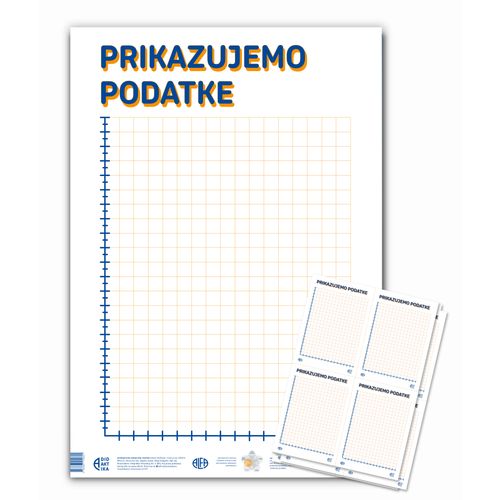 Prikazujemo podatke, plastificirani poster + 60 učeničkih tablica Prikazujemo podatke slika 1