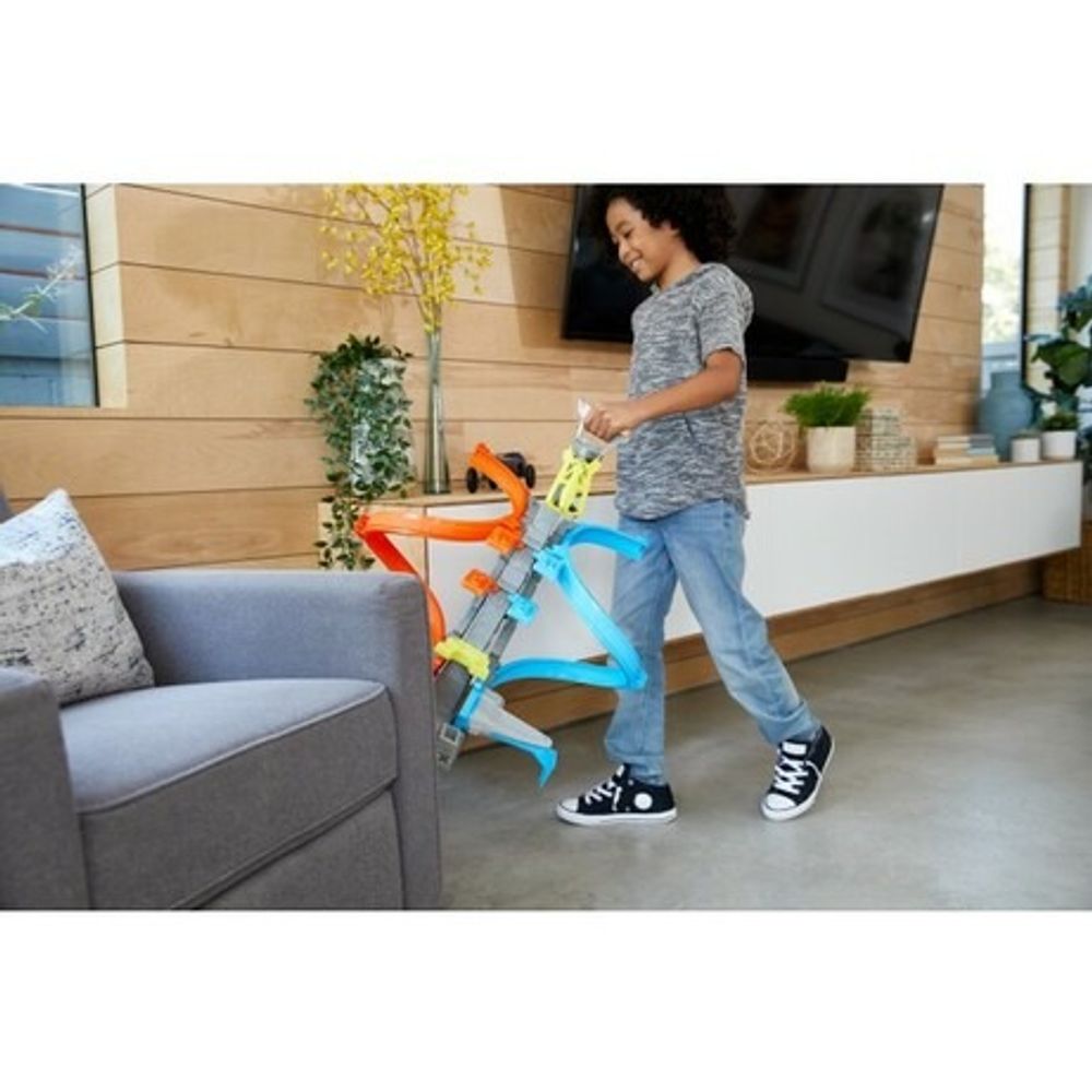 Hot Wheels Action Loop & Launch - Staza sa dvostrukom petljom i autićem, 80cm slika 8