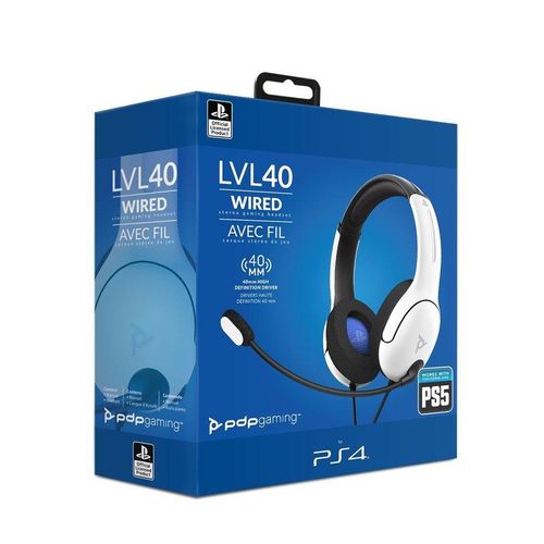 PDP PS4/PS5 Stereo Slušalice LVL40 Bijele slika 4