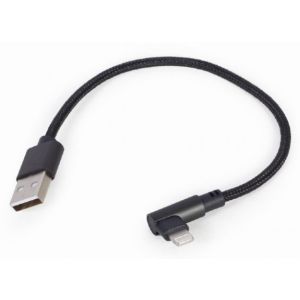 CC-USB2-AMLML-0.2M Gembird pod uglom USB 8-pin kabl za punjenje i prenos podataka, 0.2 m, black