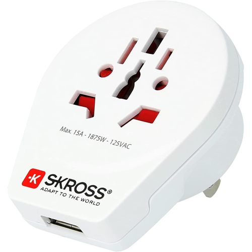 Skross adapter World za SAD + USB-A slika 3