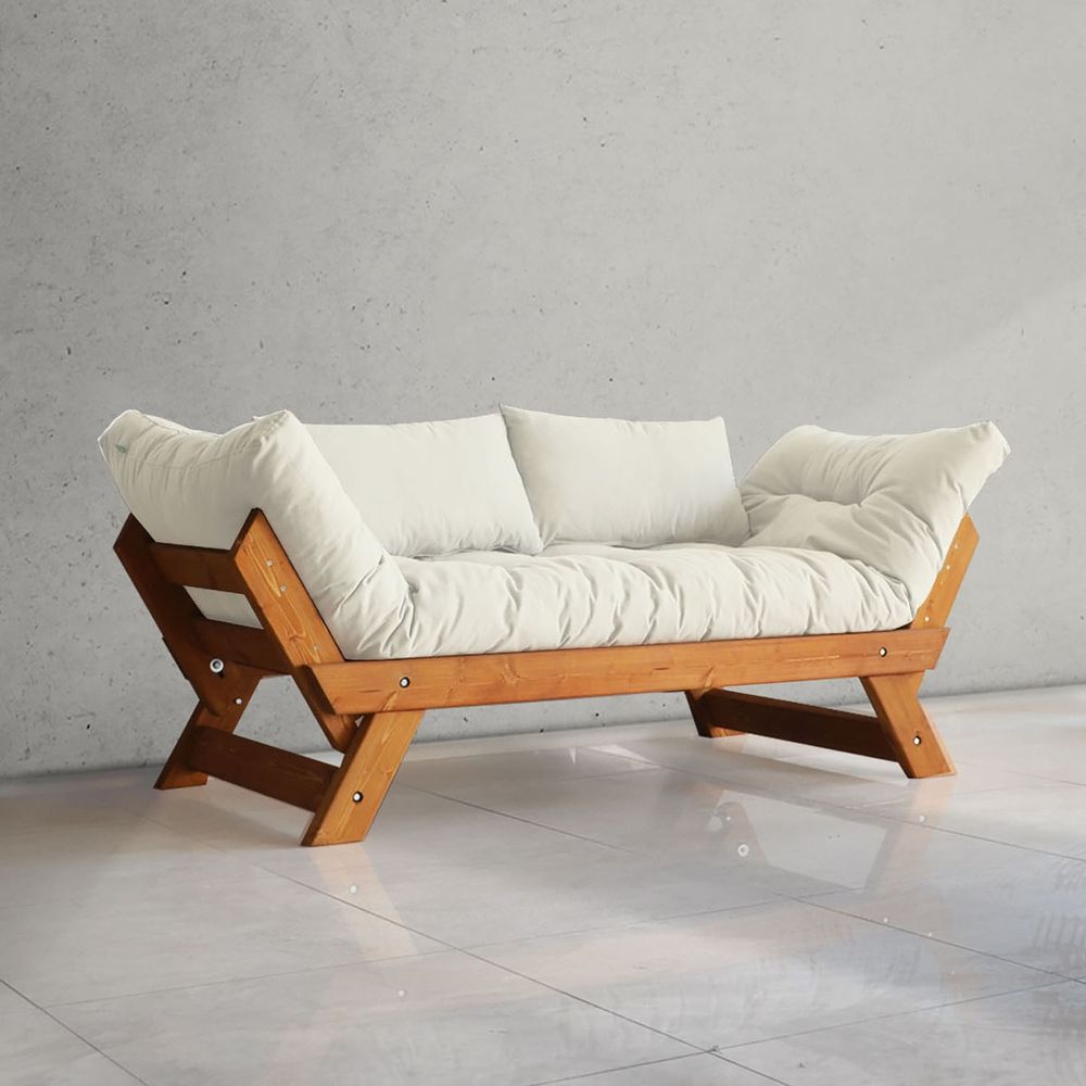 Dvosjed sofa CPT8130-210 - boje: Teak, Bijeli vrt slika 1