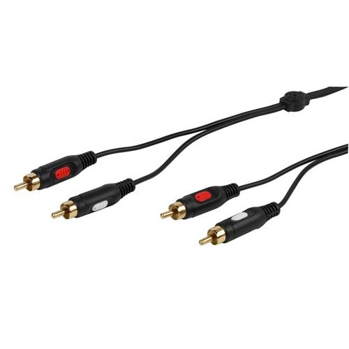 Kabel VIVANCO 46010, RCA M x2 na RCA M x2, 1.5m, pozlaćeni slika 1