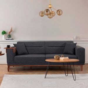 Atelier Del Sofa Liones Tepsili-Anthracite Anthracite 3-Seat Sofa-Bed