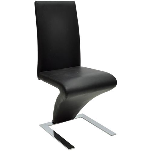 Blagovaonske stolice od umjetne kože 4 kom crne slika 12