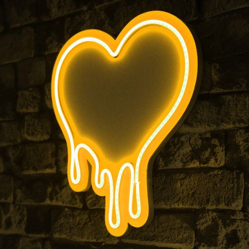 Wallity Ukrasna plastična LED rasvjeta, Melting Heart - Yellow slika 8