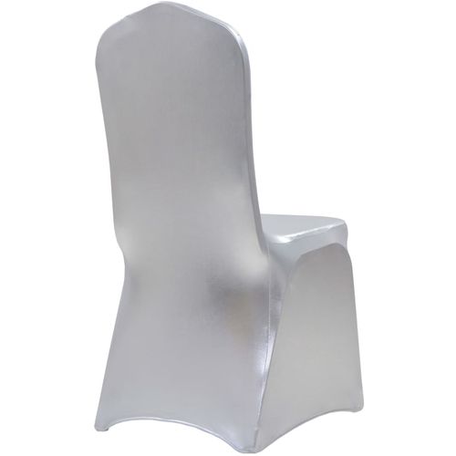 Navlake za stolice 25 kom rastezljive srebrne slika 12