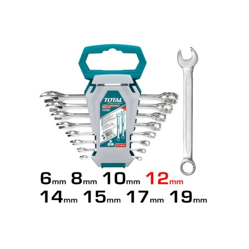 TOTAL Set viljuškasto okastih ključeva 6-19mm 8/1 THT102286-I slika 1