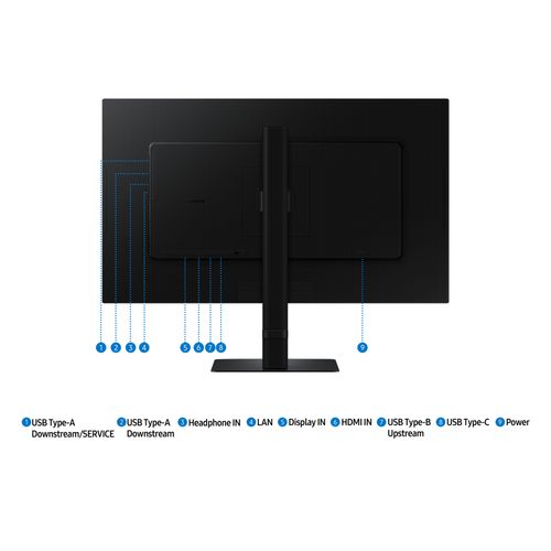 Monitor SAMSUNG LS27D800UAUXEN 27"/IPS/3840x2160/60Hz/5ms GtG/HDMI,DP,USB,LAN/Pivot,visina/VESA/crna slika 9