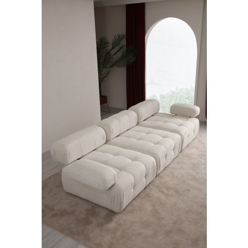 Atelier Del Sofa Doblo 3 Seater ( L1-O1-1R) - Cream Bouclette Cream  3-Seat Sofa slika 4