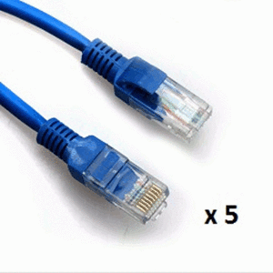 SBOX patch kabel UTP Cat 5e, 0.5m, plavi, 5 kom UTP-05BL