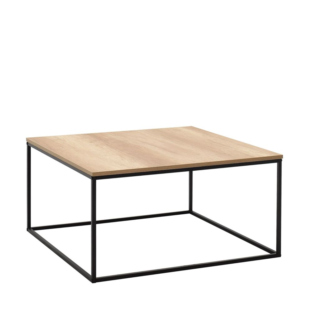 Stol za kafu SHP-980-TT-1 u orahovom finišu sa crnim metalnim okvirom slika 1