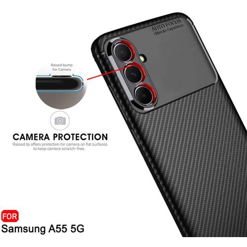 Techsuit - CarbonFiber maska za Samsung Galaxy A55 5G - crna slika 2