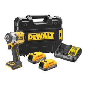 DEWALT DCF921E2T-QW - 18V XR 1/2'' HOG RING KOMPAKTNA UDARNA ODvijačA BEZ ČETKICA - S 2 XR LITIO POWER STACK BATERIJE I PUNJAČEM