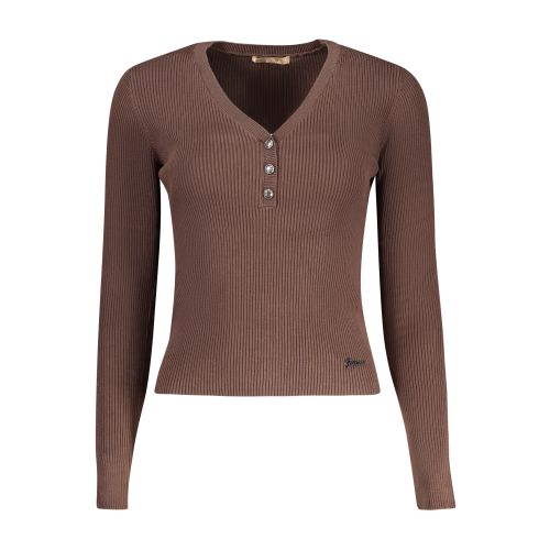 GUESS JEANS WOMEN'S SWEATER BROWN slika 1