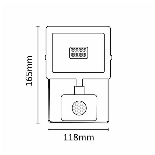 Asalite LED reflektor sa senzorom, 20W, 4500K, bijeli slika 3