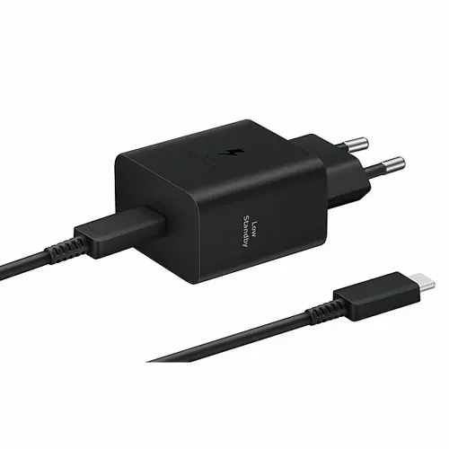 SAMSUNG originalni Type-C zidni punjač + Type-C na Type-C kabel PD 3A 45W EP-T4511XBEGEU crni slika 2