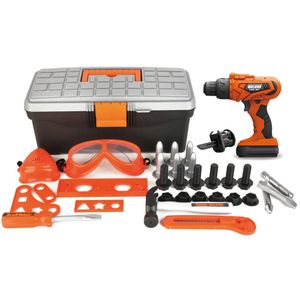 Dječja DIY kutija s bušilicom i alatom, narančasta