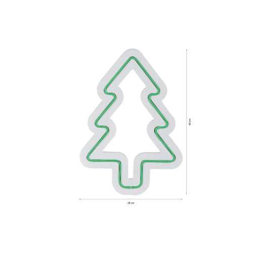 Wallity Ukrasna plastična LED rasvjeta, Christmas Pine - Green slika 8