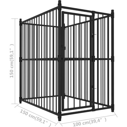 Vanjski kavez za pse 150 x 100 x 150 cm slika 9