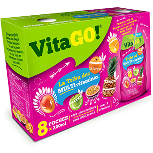 VitaGo voćni sok Multivitamin 8 komada x 200ml slika 1