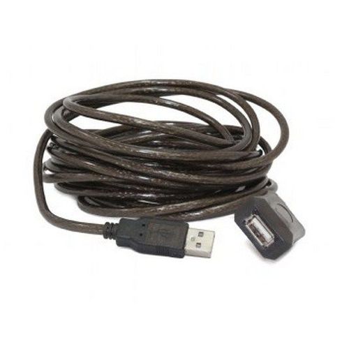 UAE-01-5M Gembird USB 2.0 active extension cable, black color, bulk package, 5m slika 2