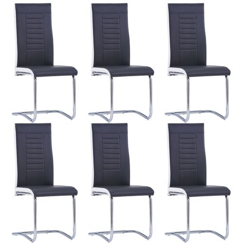 Konzolne blagovaonske stolice od umjetne kože 6 kom crne slika 34