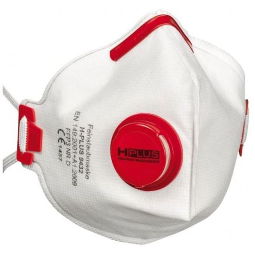 Zaštitna maska / respirator H-Plus Fold 9442 FFP 3 NR D, s ventilom za izdah, EN 149, PJ 15/360 slika 1