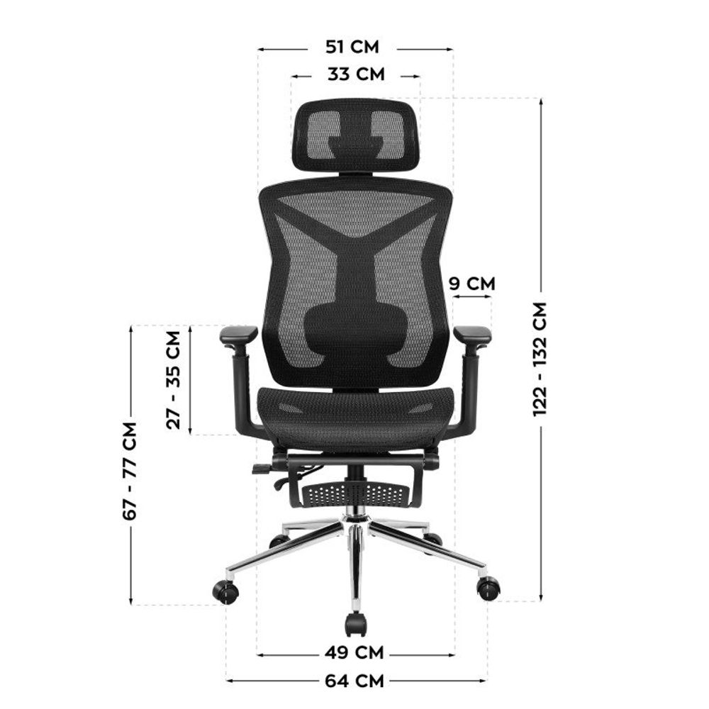 Expert 5.7 Crna ergonomska stolica slika 8