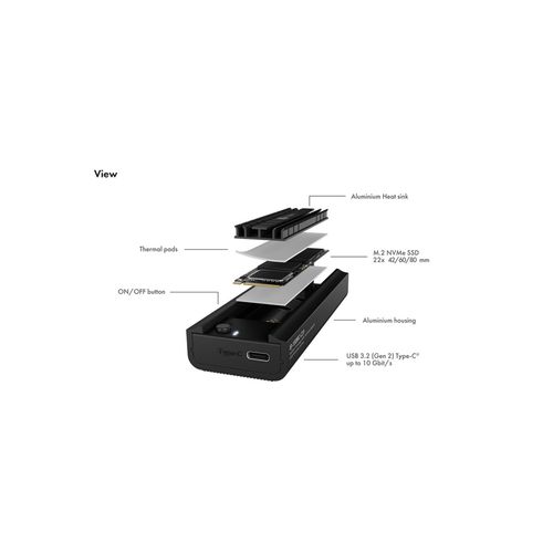 Docking stanica Icybox za M.2 SSD USB 3.2 s USB-C ili USB-A vezom slika 1