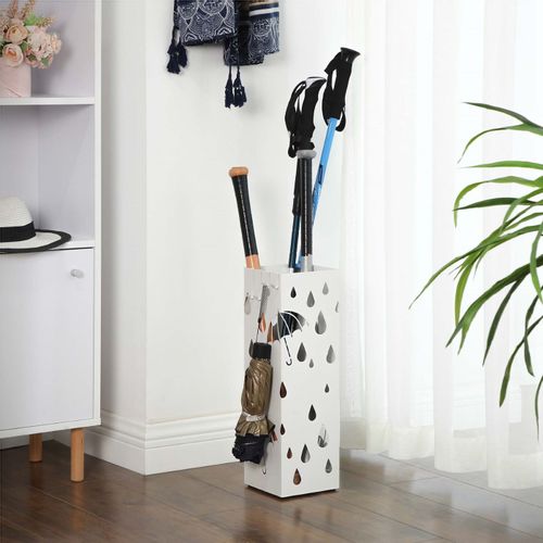 SONGMICS Metal umbrella stand with hooks and drip tray LUC49B slika 3