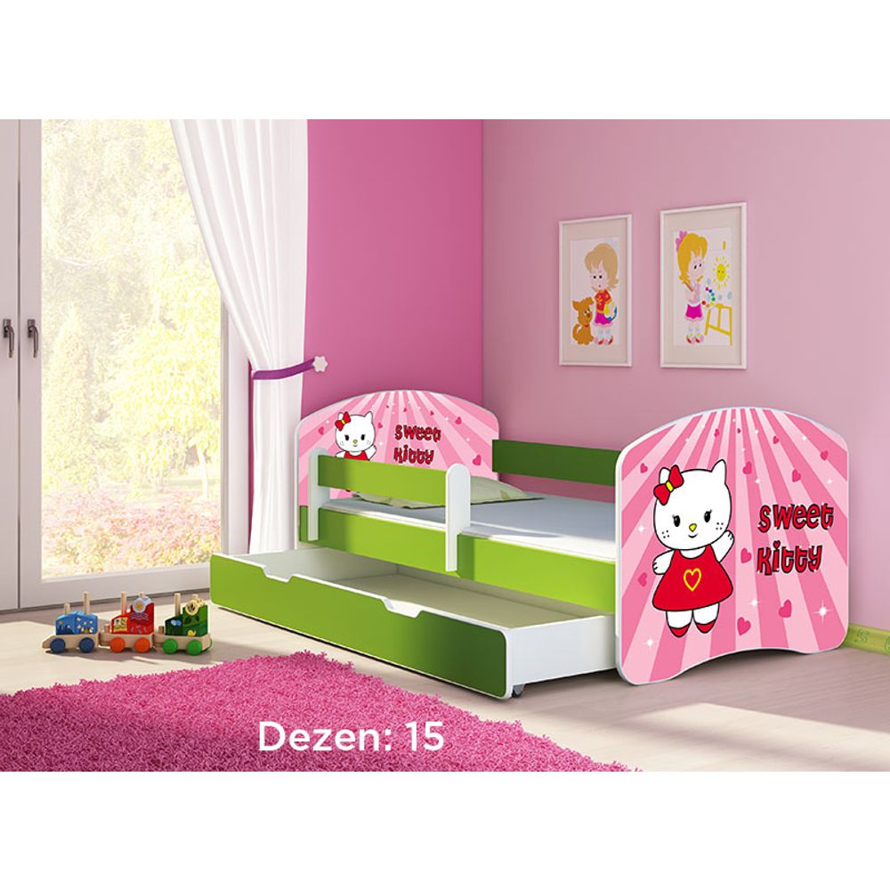 ACMA Dječiji krevet Acma II sa ladicom Green - 160x80cm - Dezen 15 slika 2