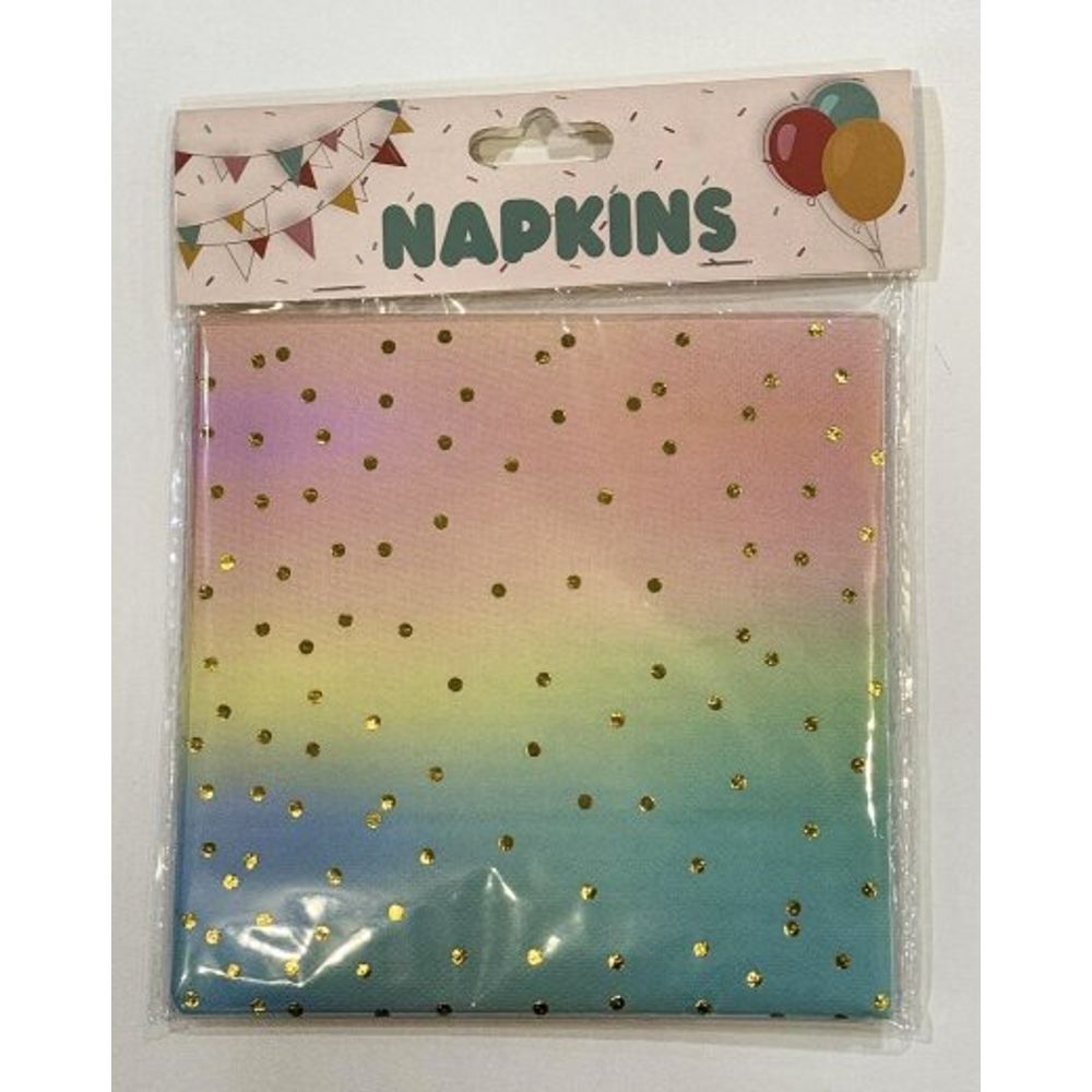 Salavete 33x33 cm 12/1 RAINBOW GOLD DOT slika 1