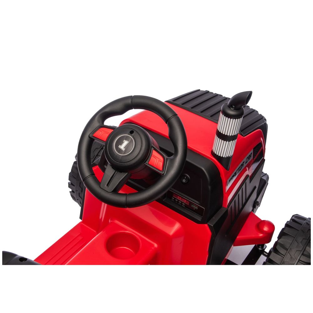 CH9959B Traktor na baterije s prikolicom crveni 24V slika 7