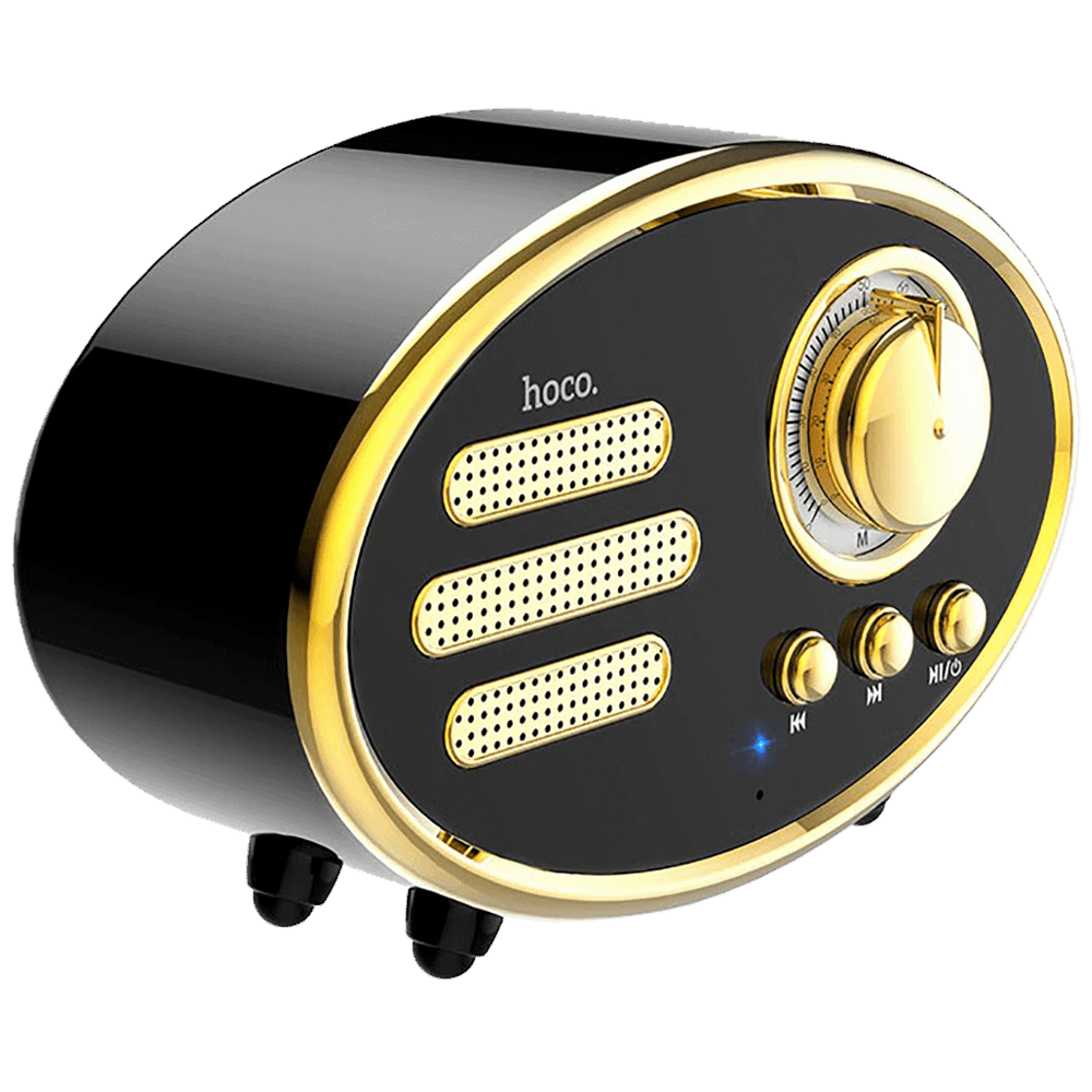 hoco. Zvučnik bežični, Bluetooth,retro, 1200 mAh, 5 h, 5 W, crna - BS25 Time, Bluetooth, retro, black slika 4