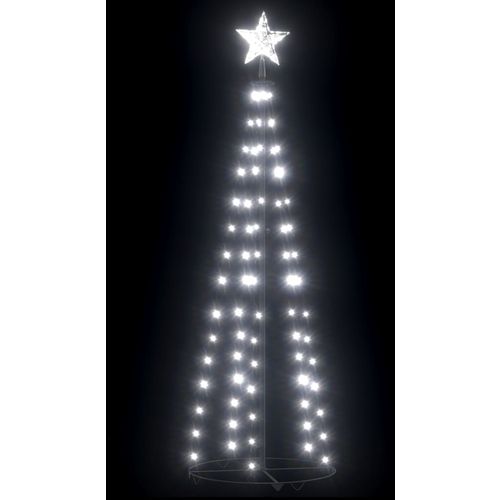 Stožasto božićno drvce s 84 ledeno bijele LED žarulje 50x150 cm slika 2