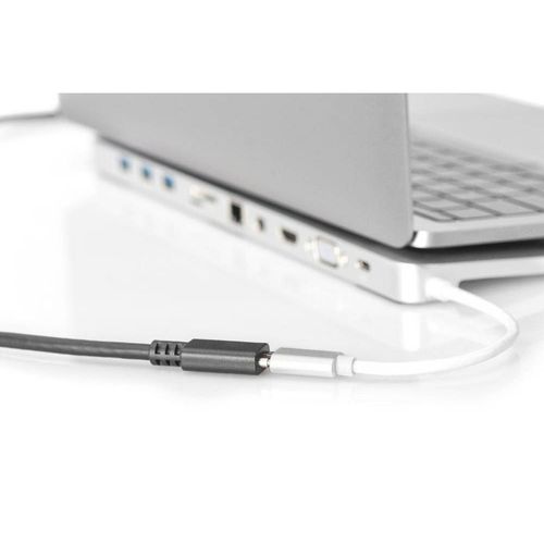 Digitus USB kabel USB 2.0 USB-C® utičnica, USB-C® utikač 1.50 m crna fleksibilan, zaštićen s folijom, pletena zaštita AK-300210-015-S slika 2