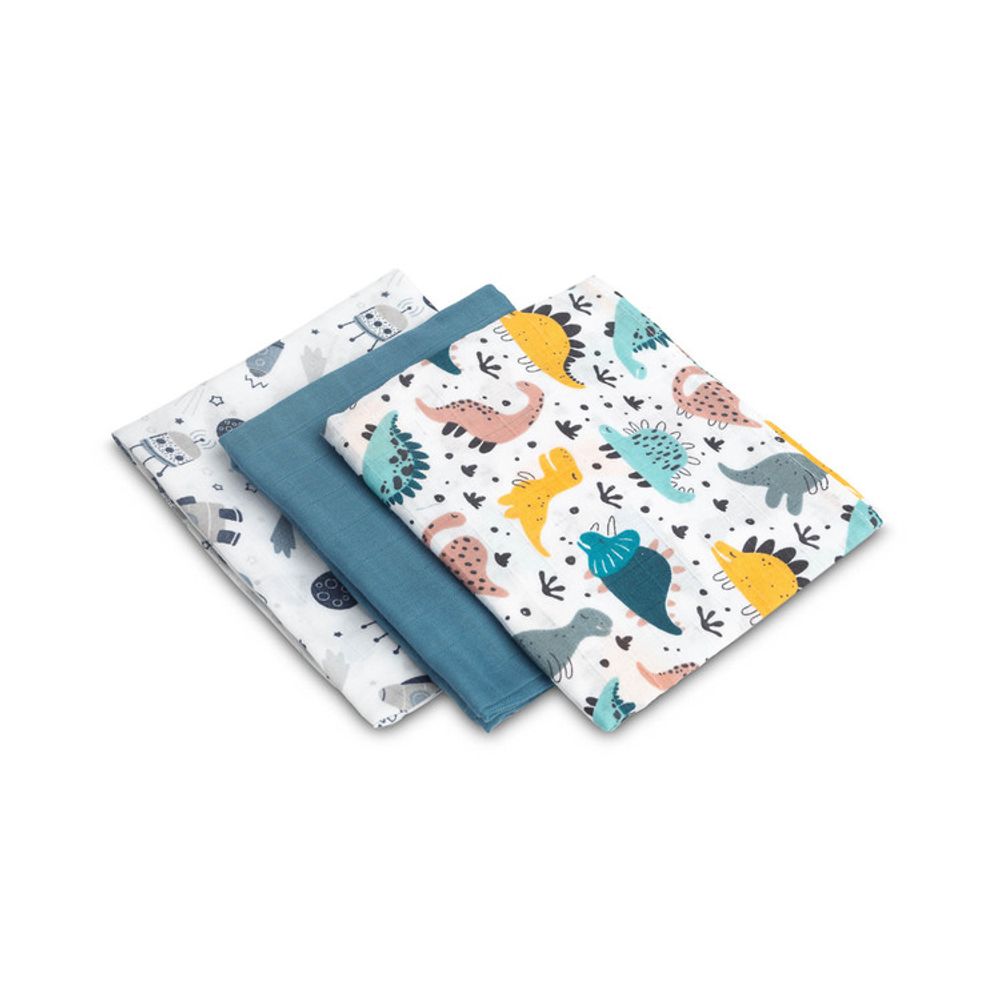 Muslin pelene 3 kom – plava slika 2