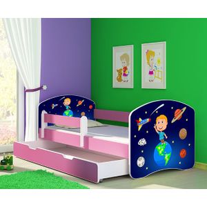 ACMA Dječiji krevet Acma II sa ladicom Pink - 140x70cm - Dezen 22