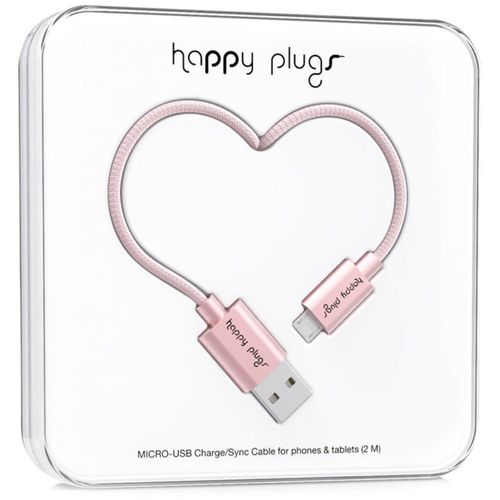Happy Plugs, Micro Usb kabel 2.0m, Pink Gold slika 1