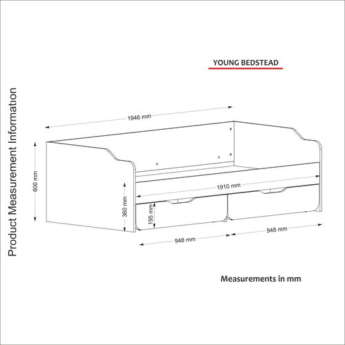 Young - White White Single Bedstead slika 11