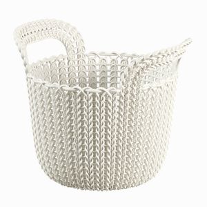 Knit Korpa za odlaganje 3L okrugla bijela