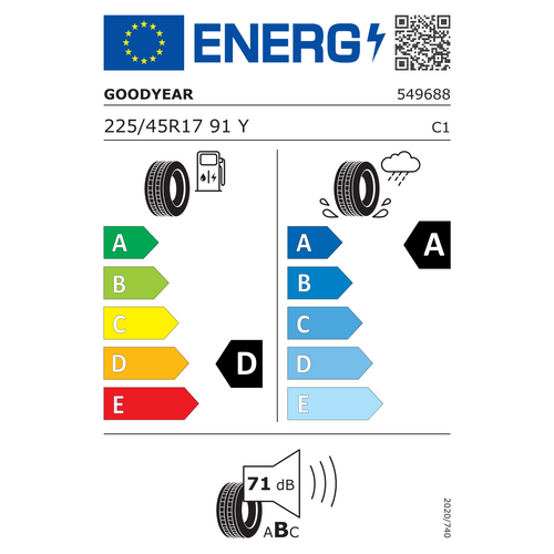 Goodyear Guma 225/45r17 91y eag f1 asy 6 fp tl goodyear ljetne gume slika 2