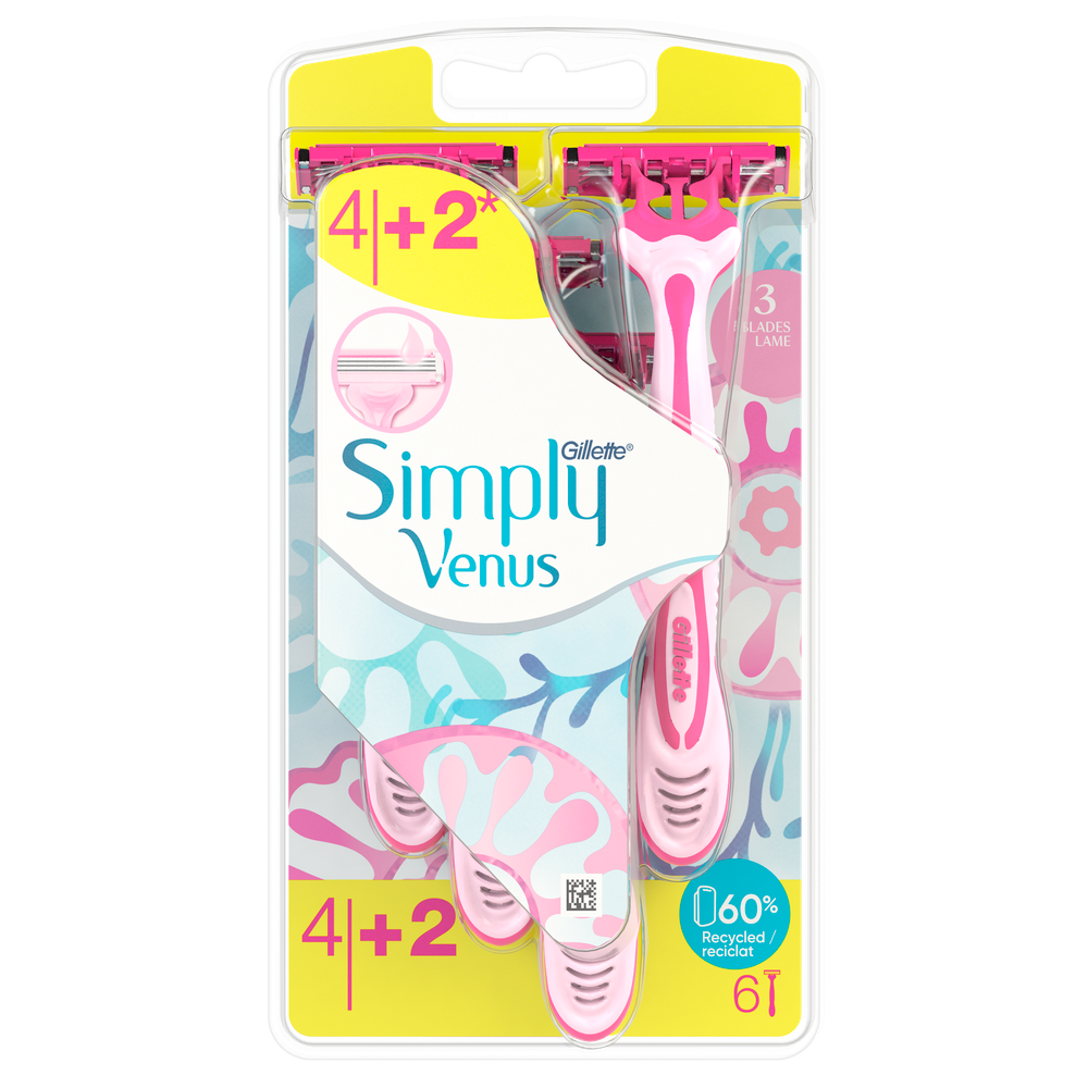 Gillette Venus ženski jednokratni brijači Simply 3 4+2 kom slika 1