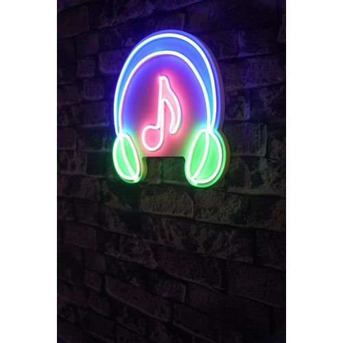 Wallity Ukrasna plastična LED rasvjeta, Music Sound Headphones - Pink slika 1