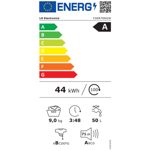 LG slim perilica rublja F2WR709S2W 9 kg slika 2