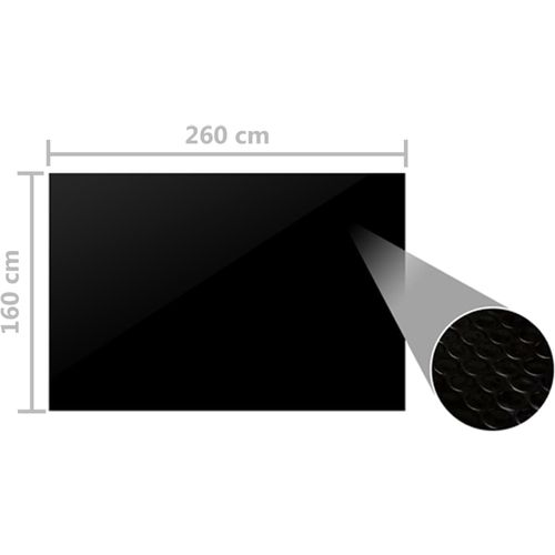 Pokrivač za bazen crni 260 x 160 cm PE slika 8