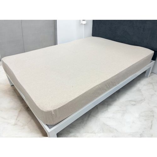 Čaršav Flanel Prljavo bež boja 140cmx200cm/25cm slika 1