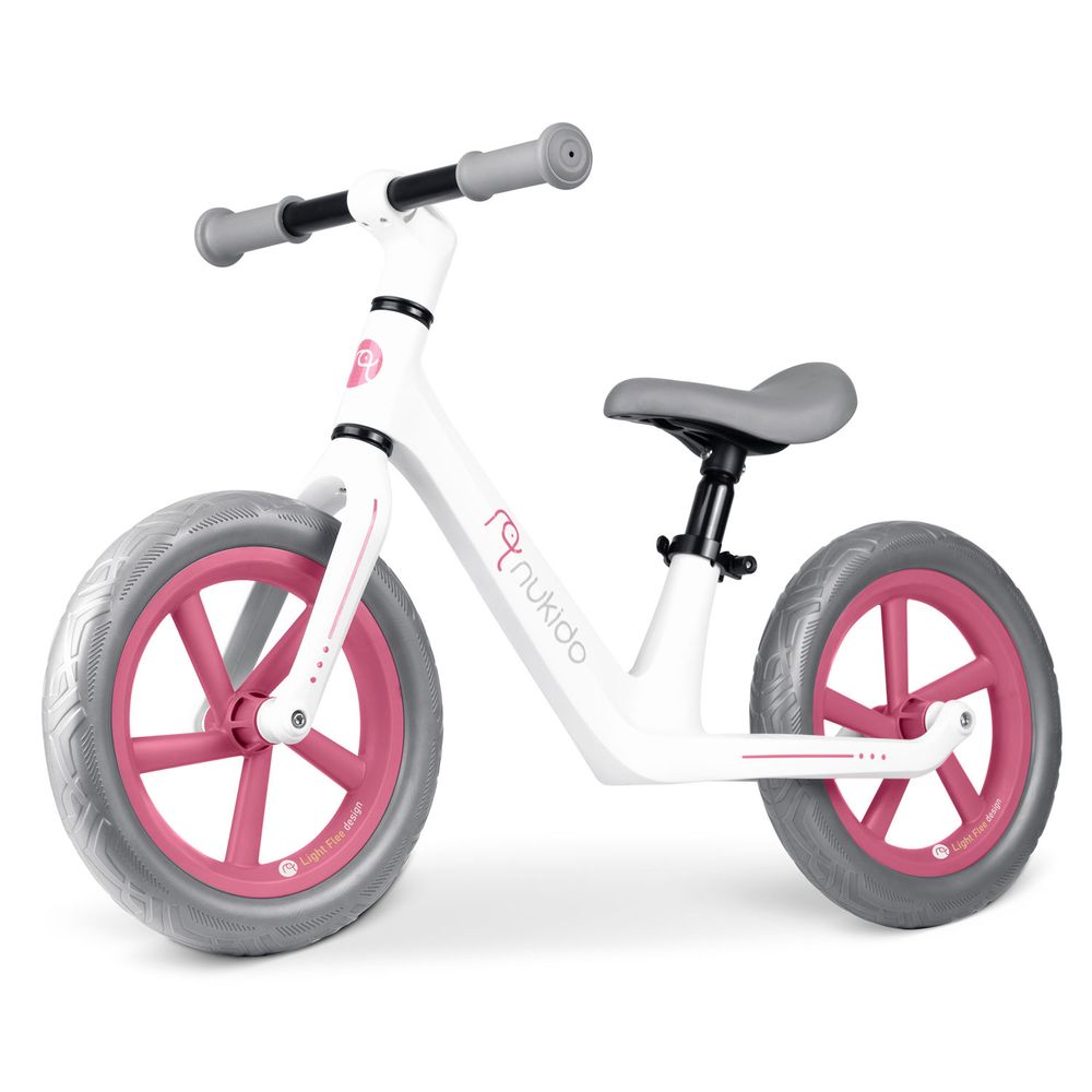 Nukido Light Flee bicikl bez pedala, bijelo sivi slika 1